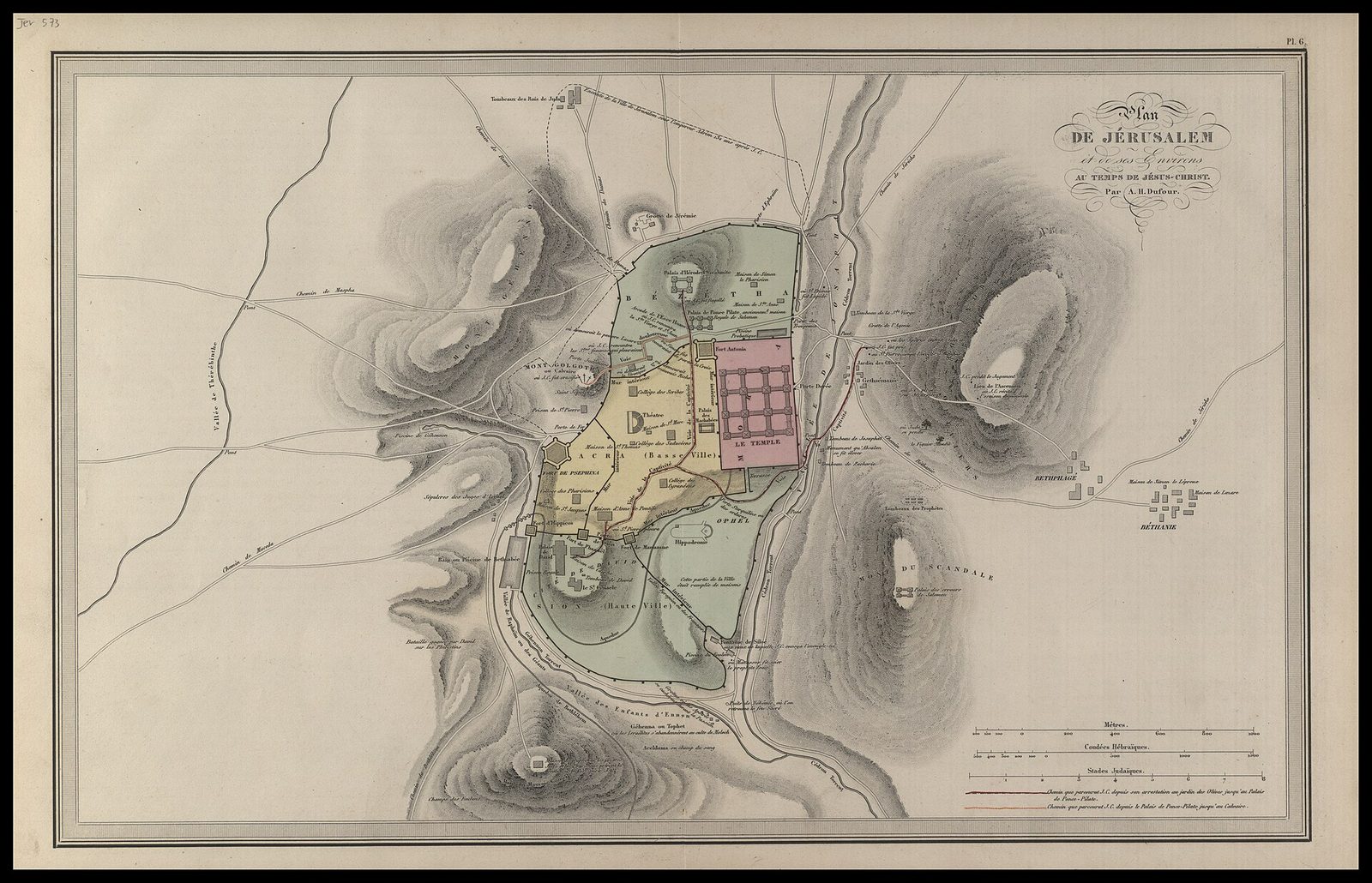 Plan of Jerusalem and its environs in the time of Jesus