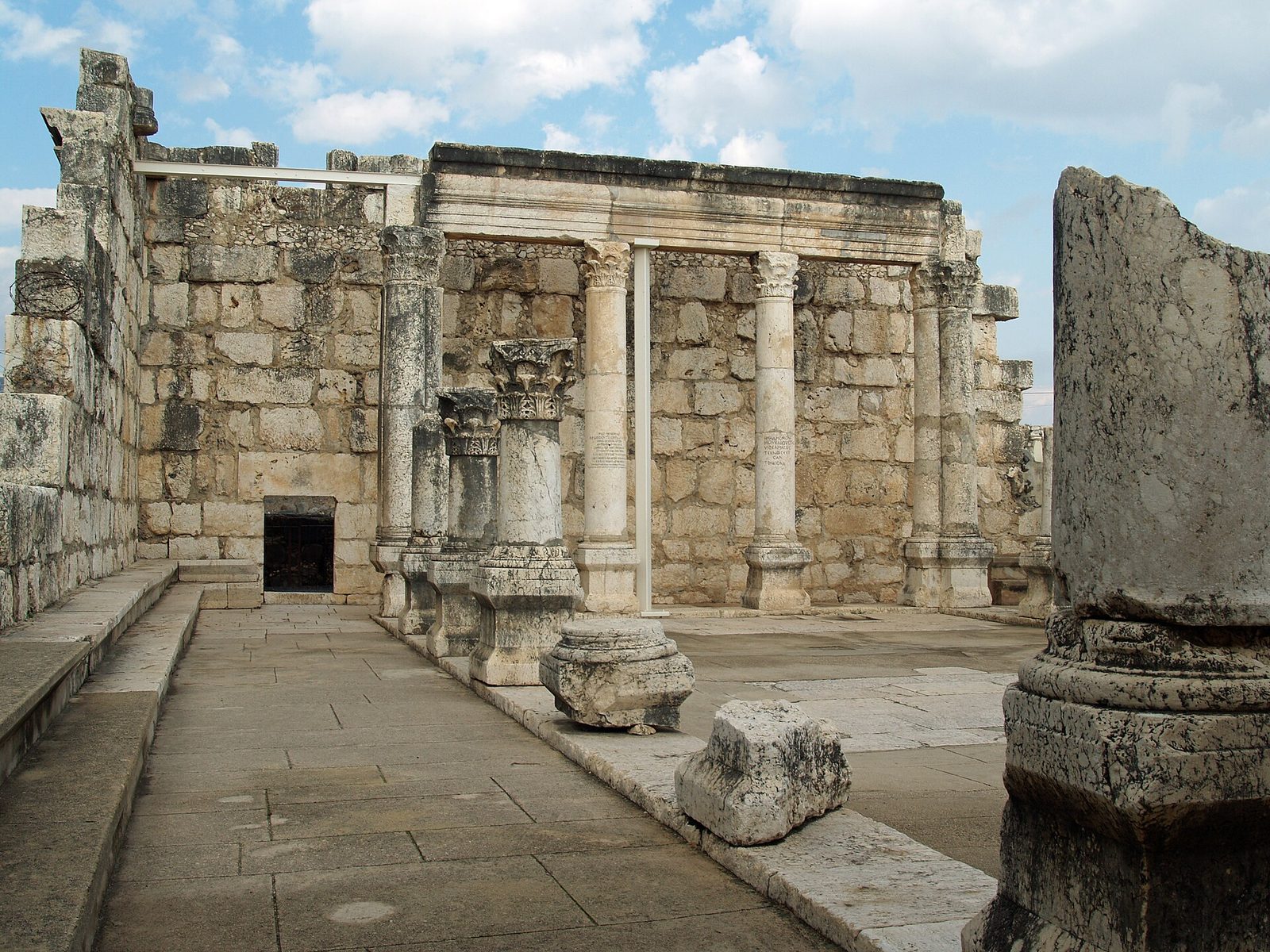 Ruins of the ancient synagogue at Capernaum